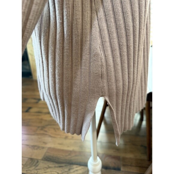 SOMA Ribbed Button-Up Cardigan Sweater Recycled Yarn Blend Neutral Size M - Picture 4 of 10